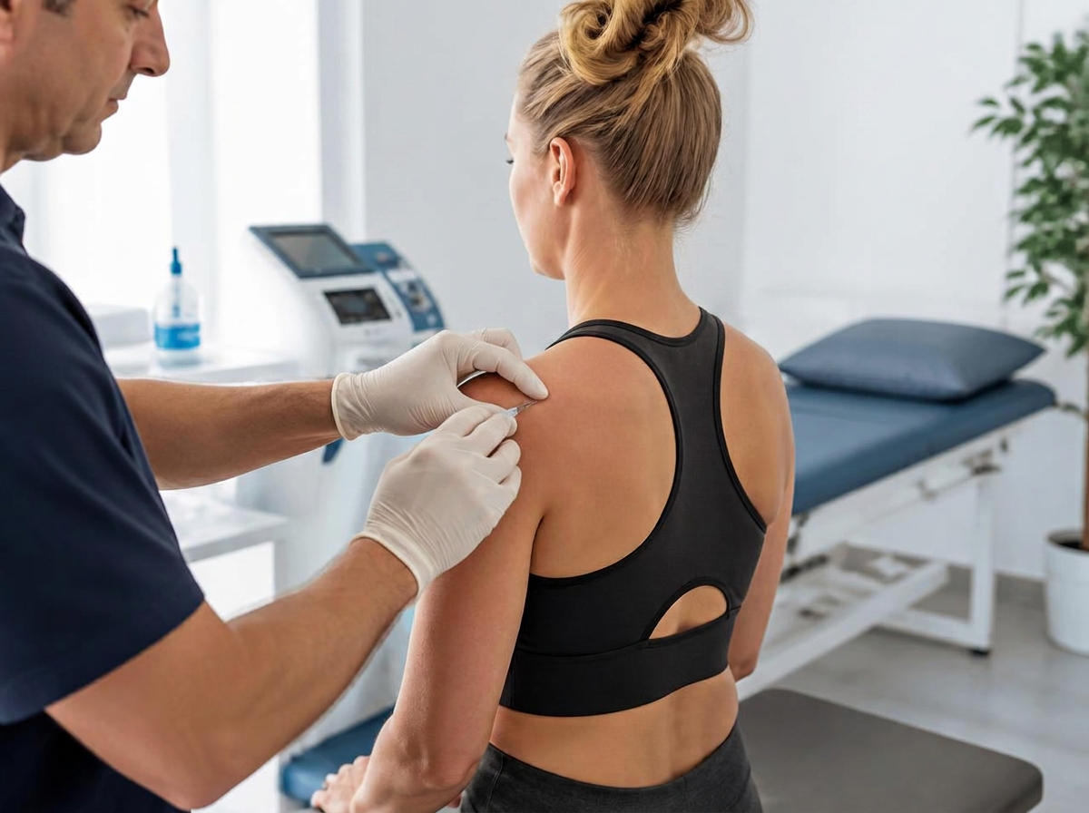 Gezielte Injektionsbehandlung an der Schulter in der Orthopraxis Fojtik